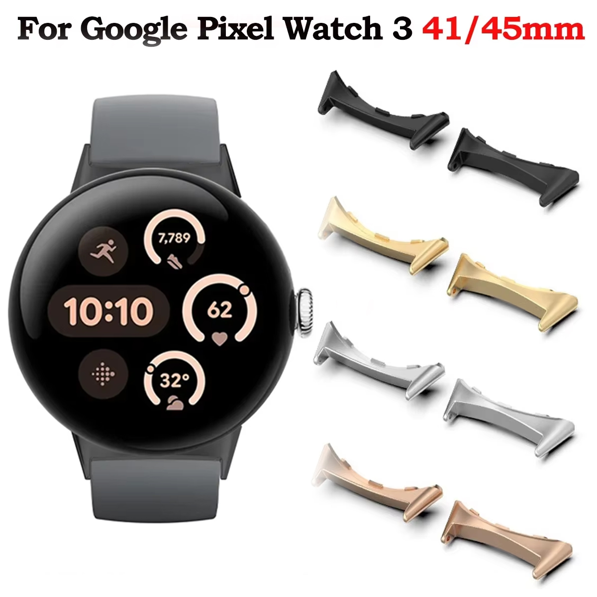 Smartwatch Watch Accessories - 2pcs Watch Strap Connector Adapter For