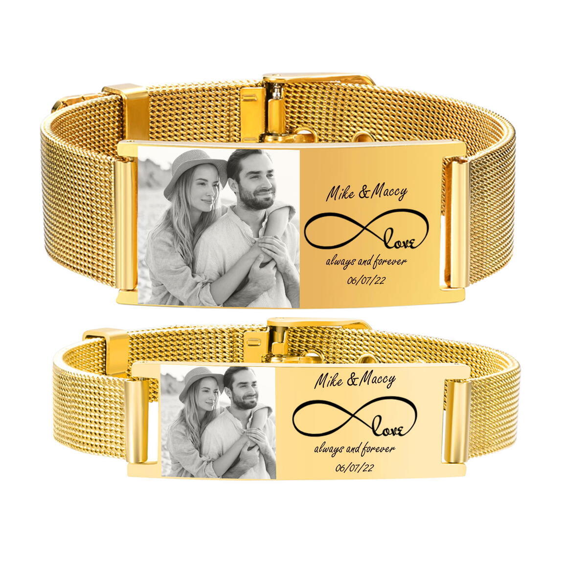 Stainless Mesh Band - Personalized Photo Bracelet, Stainless Steel Mesh