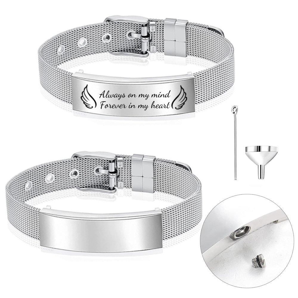 Stainless Mesh Band - Cremation Jewelry Urn Bracelet e for