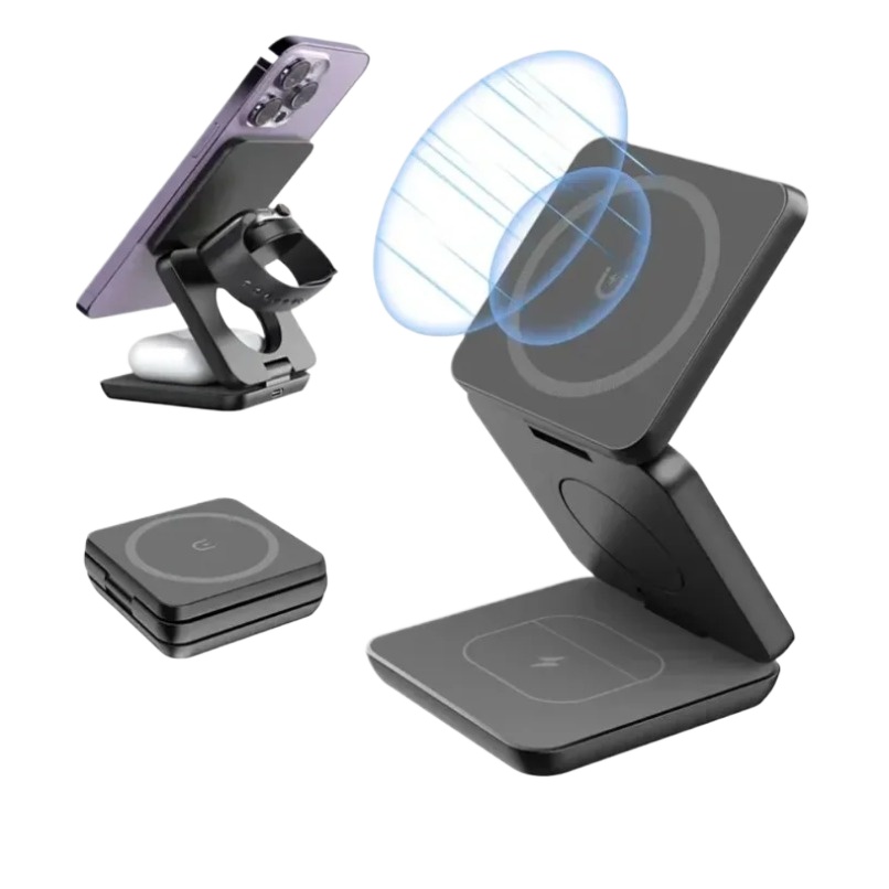 Watch Charger Cable - 3 in 1 Foldable Magnetic Wireless