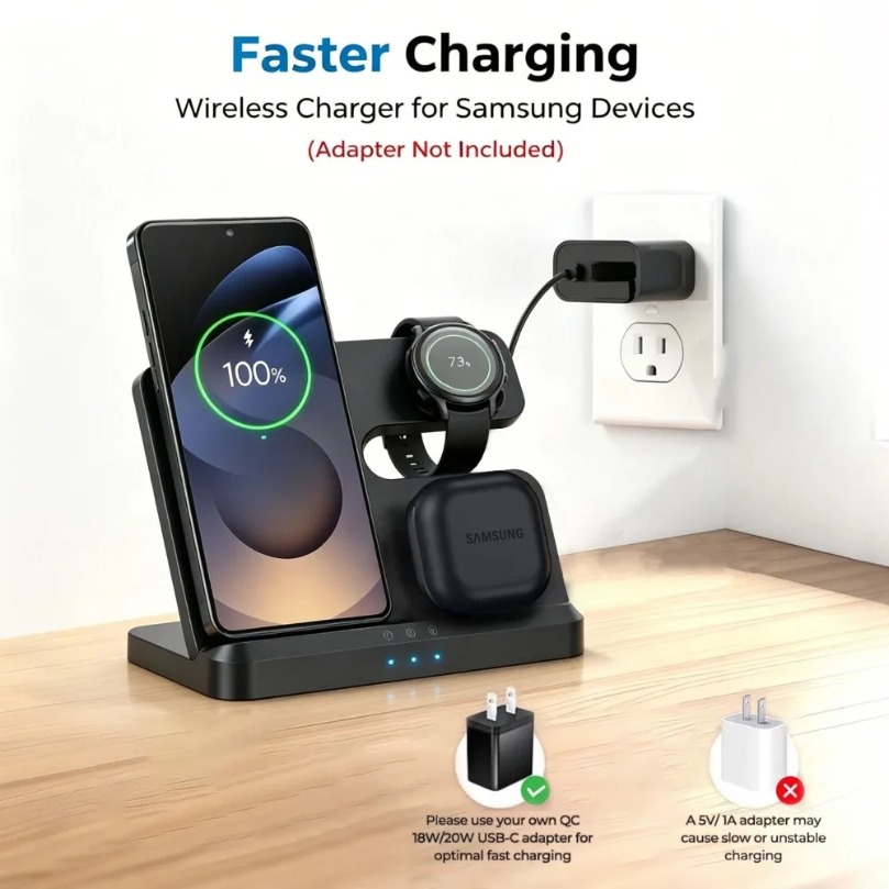 3 in 1 Fast Wireless Charger F - Watch Charger Cable 评论和价格