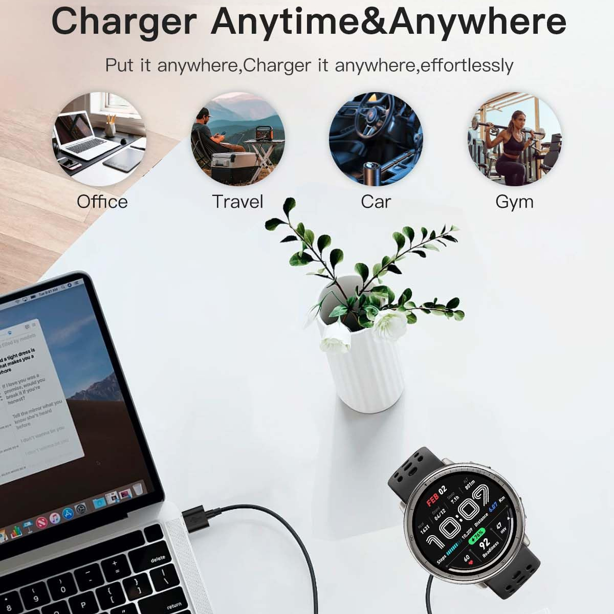 Charging Base For Amazfit Acti - Amazfit Smartwatch Accessories 评论和价格