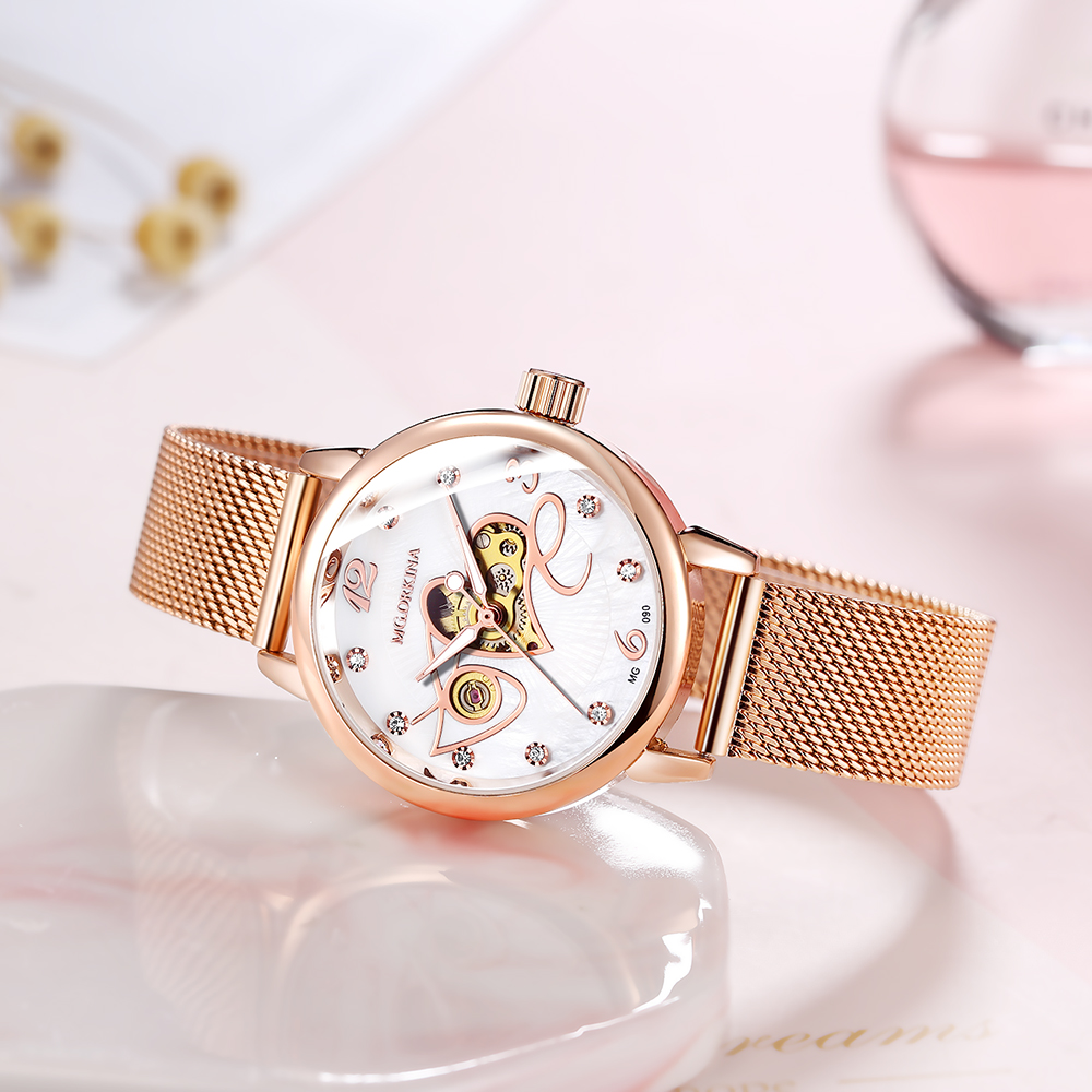 ORKINA Automatic Watch for Wom - Stainless Mesh Band 评论和价格