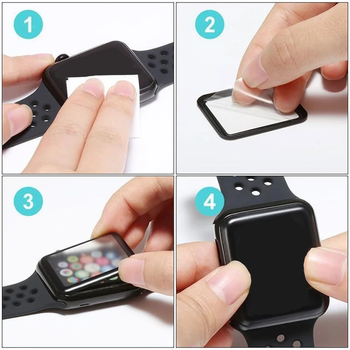 3D Waterproof Full Curved Scre - Apple Smartwatch Accessories 评论和价格