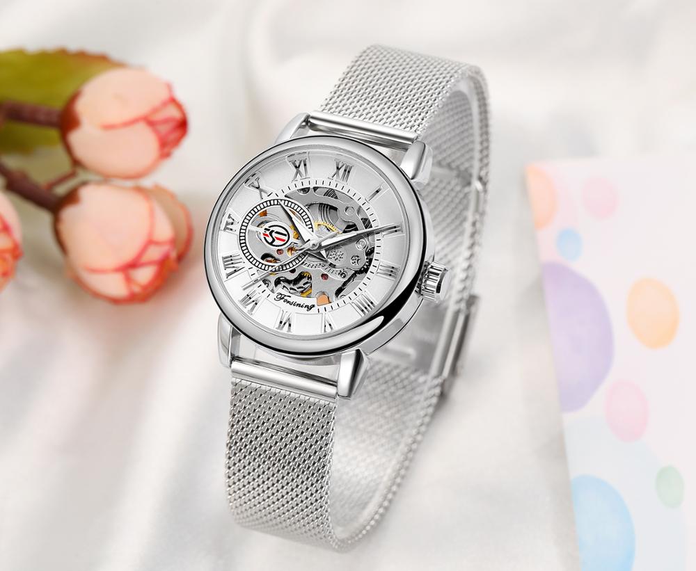 Reloj Mujer FORSINING Fashion  - Stainless Mesh Band 评论和价格
