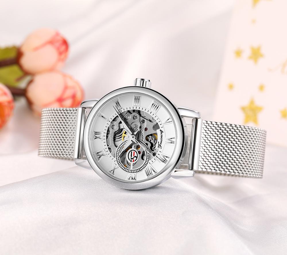 Reloj Mujer FORSINING Fashion  - Stainless Mesh Band 评论和价格