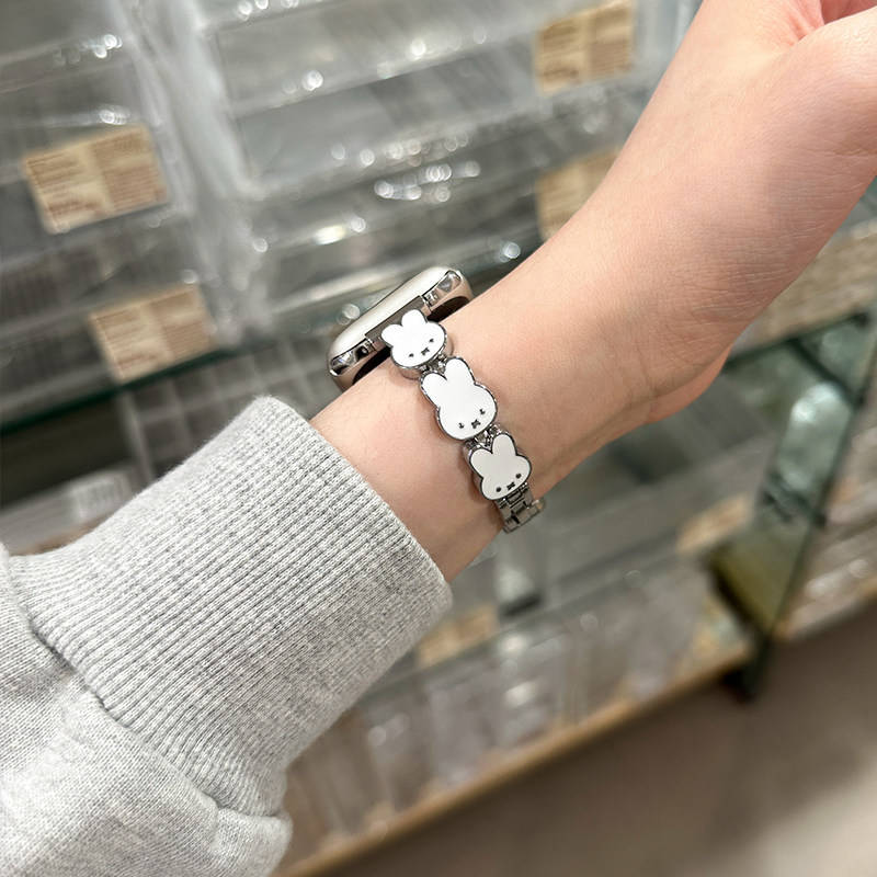 Miffy Rabbit Leather Watch Ban - Apple Smartwatch Accessories 评论和价格