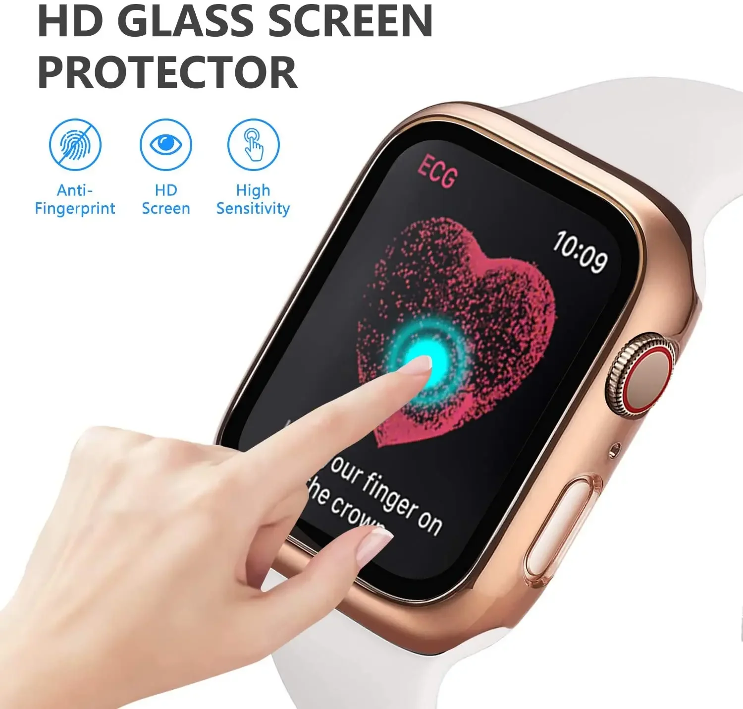 Tempered Glass+cover For Apple - Smartwatch Icon 评论和价格