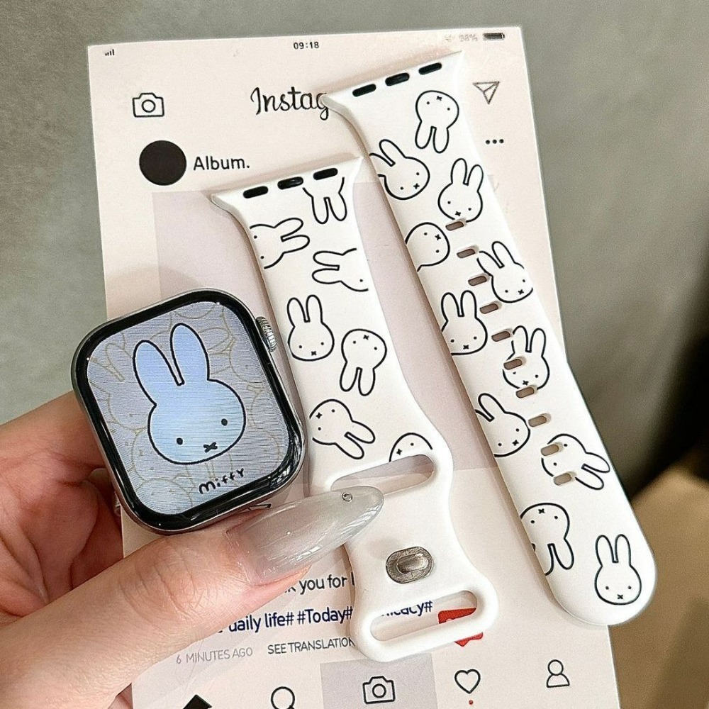 Cute Miffy Rabbit Cartoon Watc - Apple Smartwatch Accessories 评论和价格