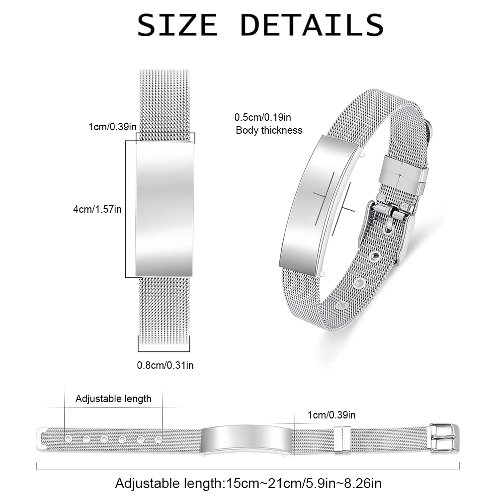 Cremation Jewelry Urn Bracelet - Stainless Mesh Band 评论和价格