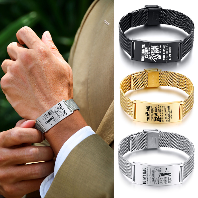Men Bracelet Timeless Nature O - Stainless Mesh Band 评论和价格