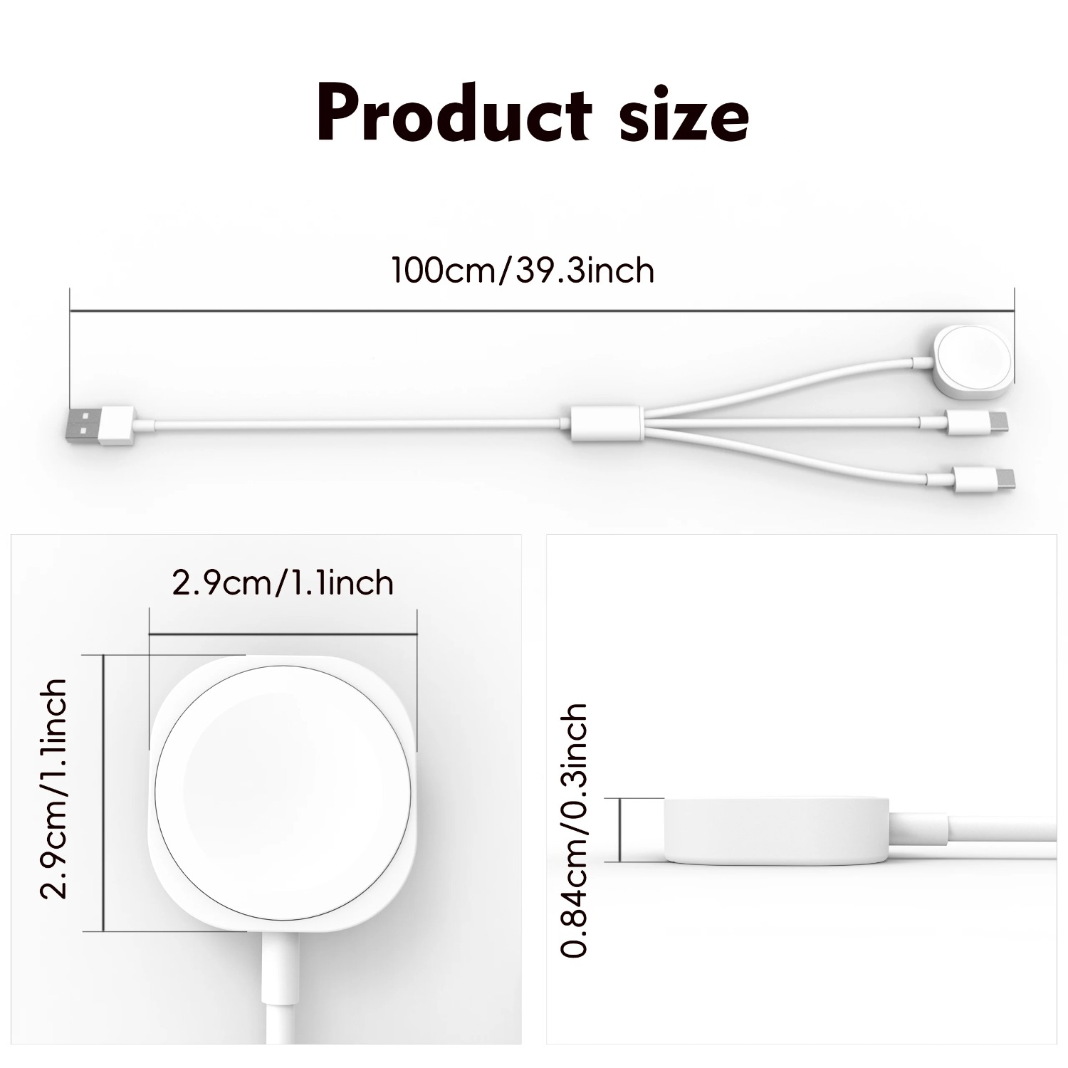 3 in 1  Magnetic Watch Charger - Watch Charger Cable 评论和价格