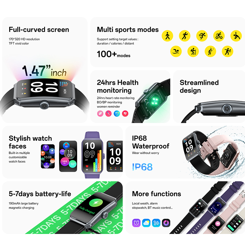 New GEJIAN Women's Smart Watch - Smartwatch X12 评论和价格