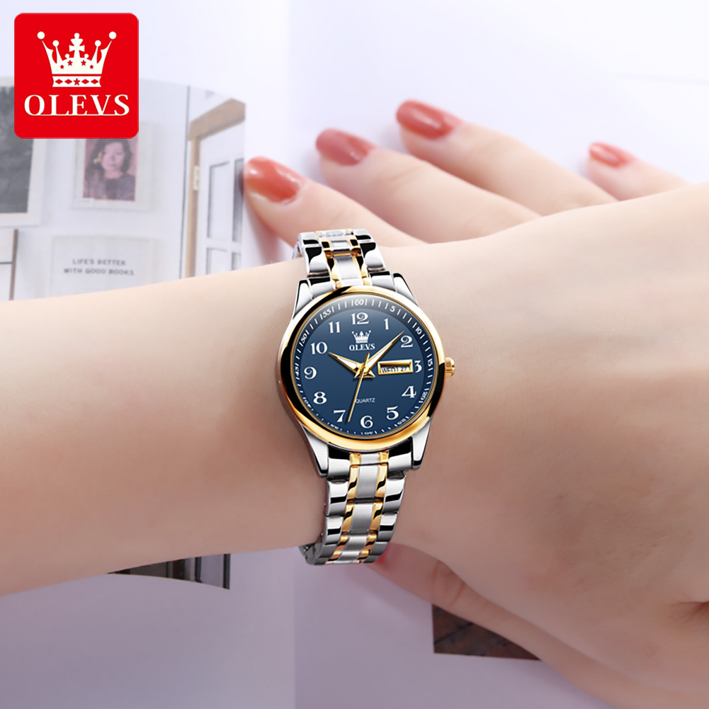 OLEVS Brand Ladies' Watch Quar - Accessories With Watch 评论和价格