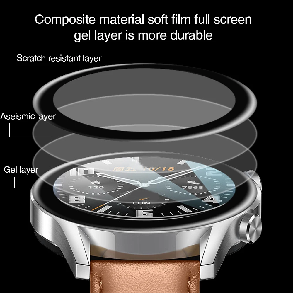 1-3pcs HD Clear Screen Protect - Huawei Smartwatch Accessories 评论和价格