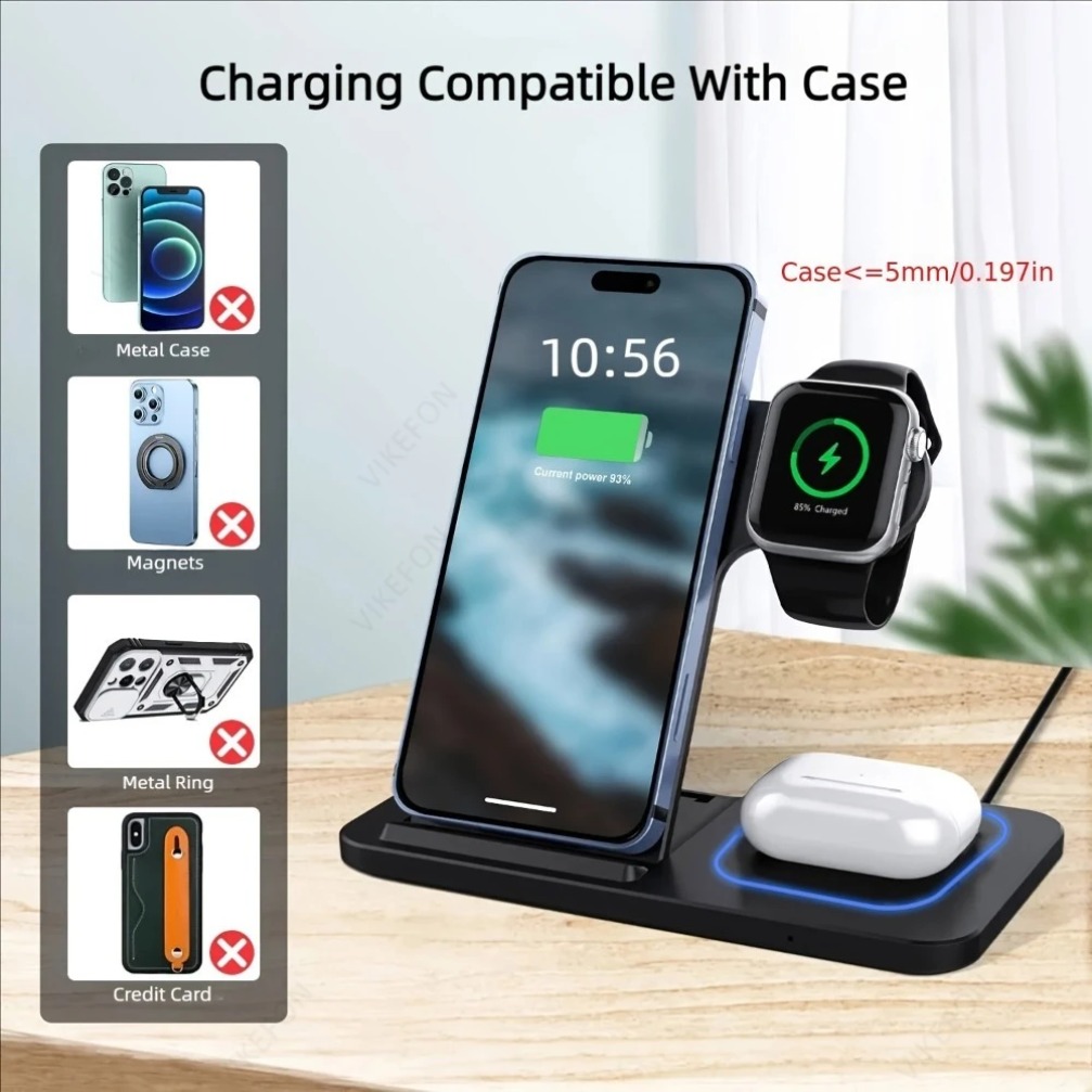 Foldable 3 in 1 Wireless Charg - Watch Charger Cable 评论和价格