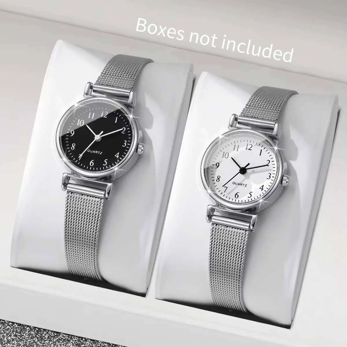 1/2PCS Fashion Women Watches S - Stainless Mesh Band 评论和价格