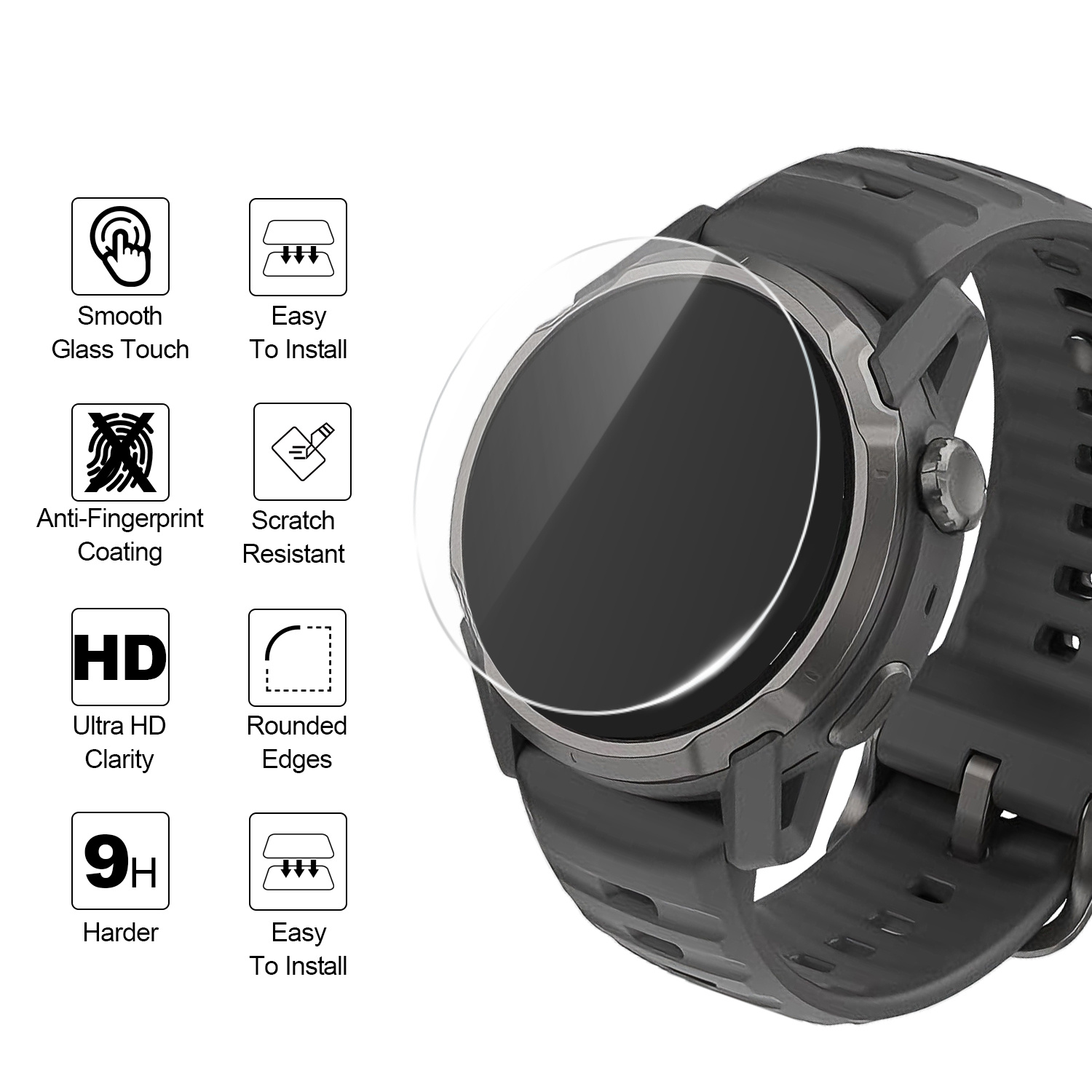 2Pcs Watch Protectors for Coro - Watch Face Protector 评论和价格