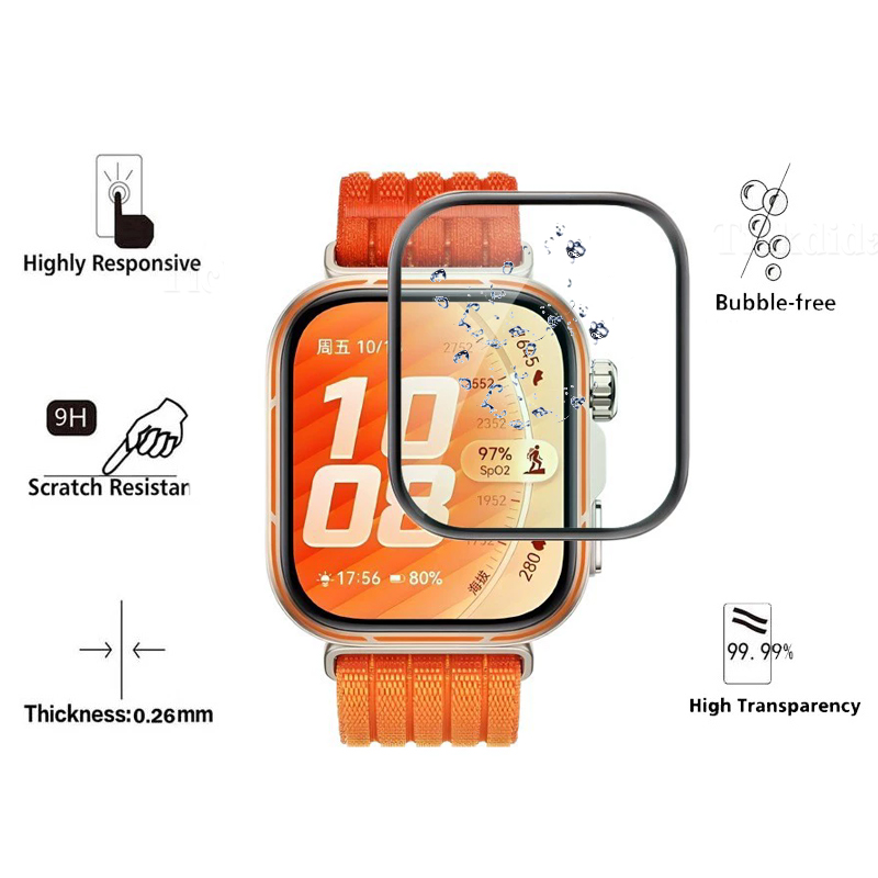 Soft Tempered Glass for Huawei - Huawei Smartwatch Accessories 评论和价格