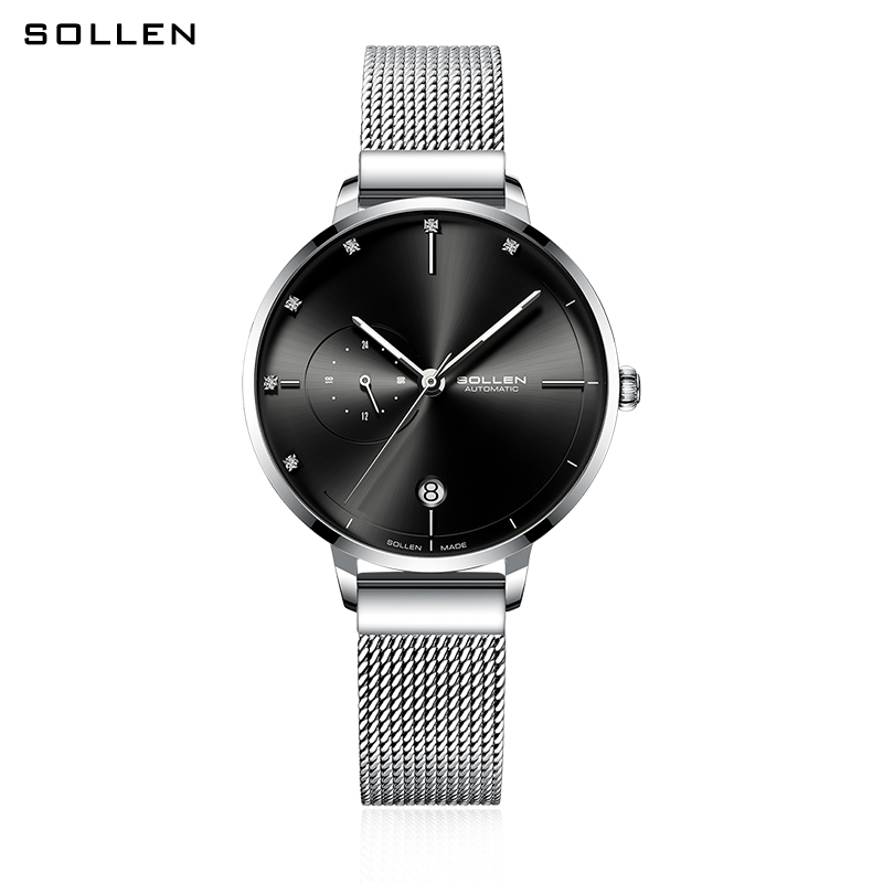 SOLLEN-Automatic Mechanical Wa - Stainless Mesh Band 评论和价格