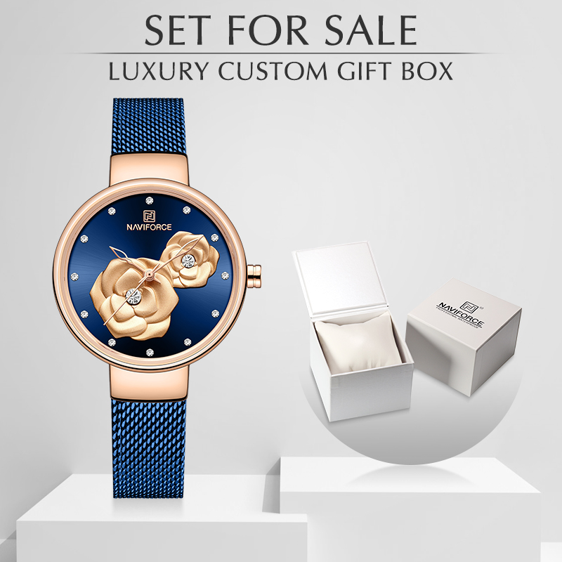 NAVIFORCE Luxury Women's Watch - Stainless Mesh Band 评论和价格